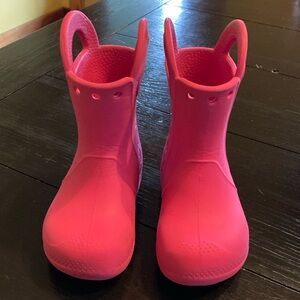 Girls Crocs pink water boots size 7